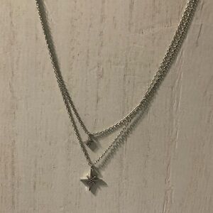 Silver North Star Pendant Necklace